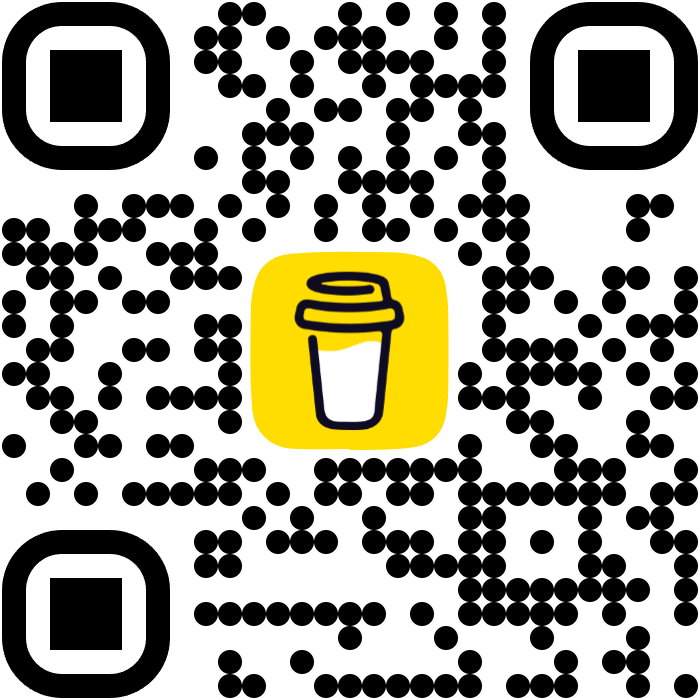 QR code linking to Meidie's Buy Me a Coffee page